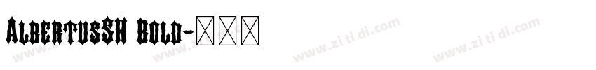 AlbertusSH Bold字体转换